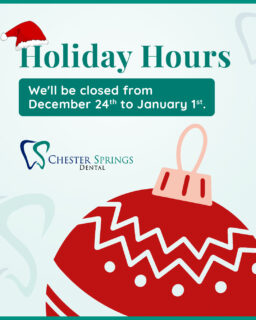 As the year comes to a close, our team will be taking a short break to rest, recharge, and spend time with loved ones. 🎄✨

We’ll be back in the new year refreshed and ready to care for your smiles. Wishing everyone a safe, happy, and healthy holiday season!

#HolidaySeason #HolidayHours #OfficeUpdate #ChesterSpringsDental #SeasonOfSmiles #NewYearReady #HappyHolidays #DentalCare