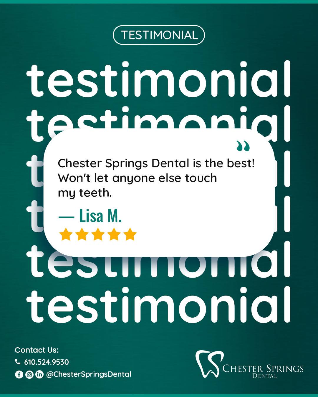 Modern care with a personal touch! 💙 At Chester Springs Dental, we make sure every patient feels at home. Ready to smile brighter? Give us a call! 📞 610.524.9530
#ChesterSpringsDental #SmileWithCare #ExtonDentist #FamilyDentist #DentalCare #Exton