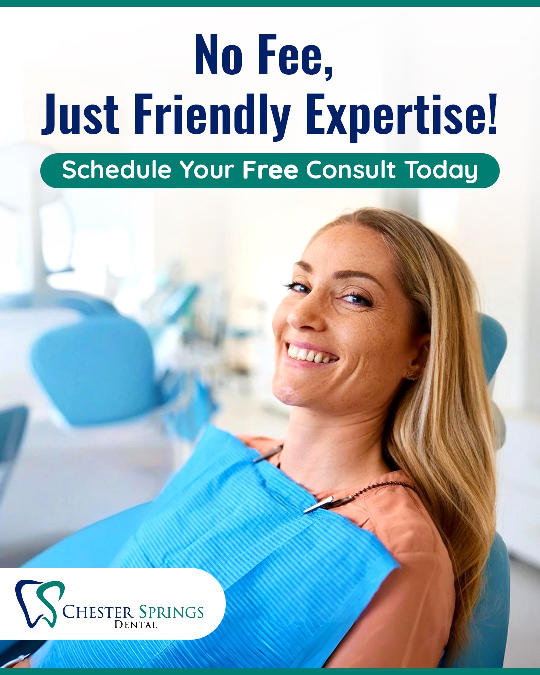 Thinking about a new smile? Let’s talk—no strings attached. 🪥✨
At Chester Springs Dental, your first consultation is completely free! Let’s create a treatment plan that works for YOU.
📞 Call us at 610.524.9530 to book your FREE consult today!
#FreeDentalConsultation #SmileMakeover #ChesterSpringsDental #ExtonDentist #HealthySmile #DentalCare #CosmeticDentistry #SmileJourney #FamilyDentist