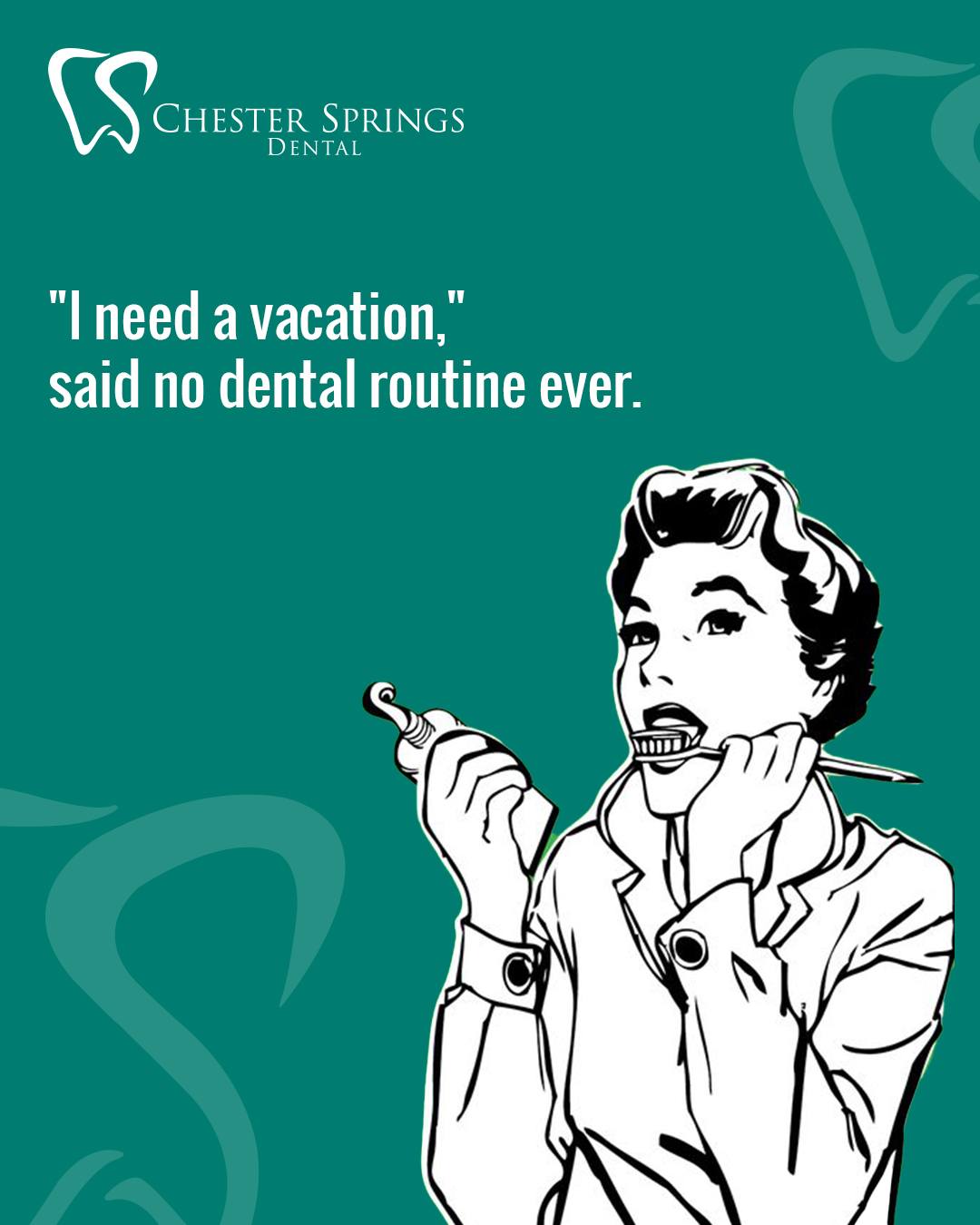 Sorry, dental routine—no summer break for you! 😎🦷 Stay on track with a checkup at Chester Springs Dental. Your smile will thank you!
📞 Call us today: 610.524.9530
#ChesterSpringsDental #DentalRoutine #HealthySmile #NoSummerBreak #ExtonDentist #SmileCare #FamilyDentist #PreventativeCare