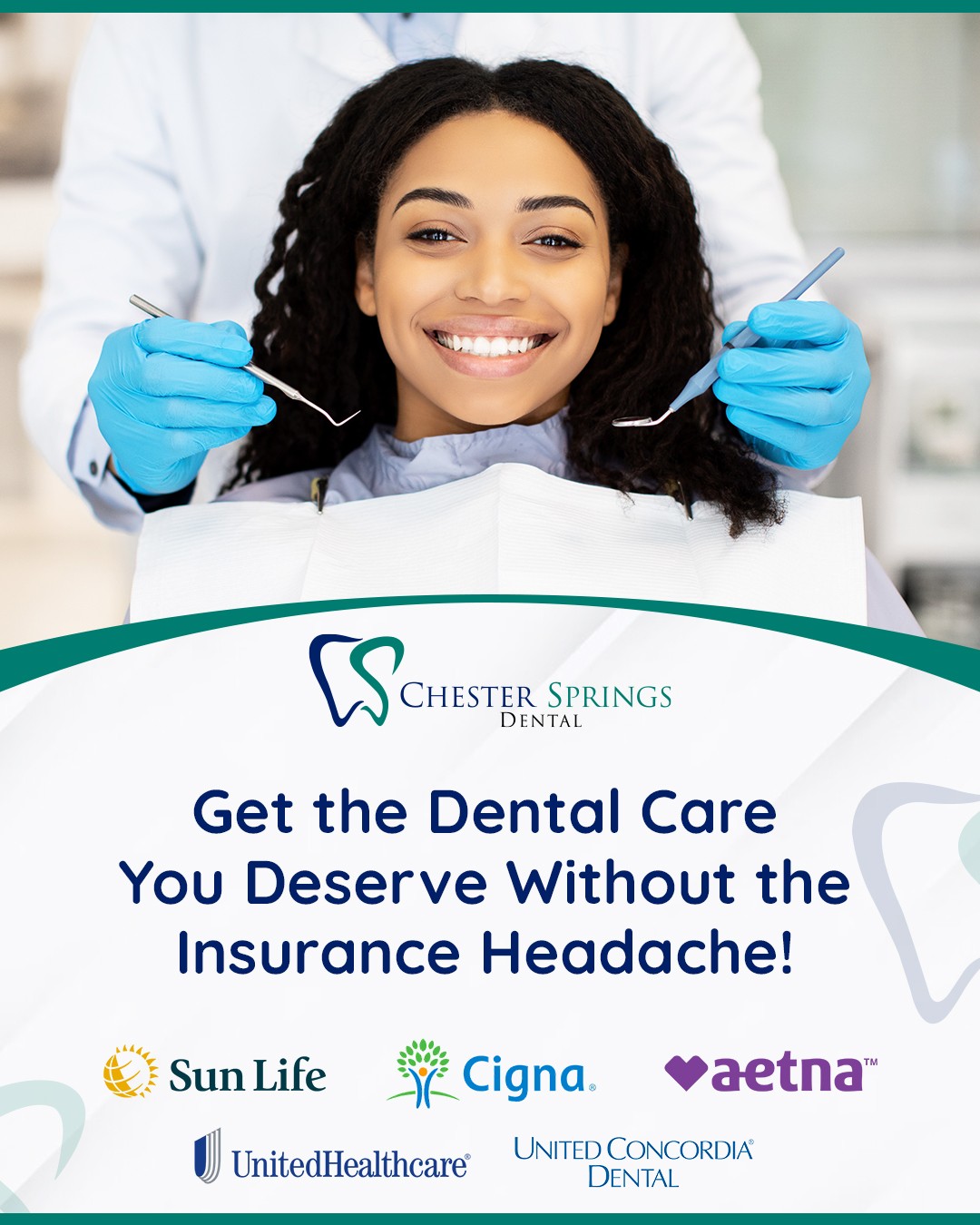 Yes, we take your dental insurance—and even help with the paperwork! 🦷
Chester Springs Dental accepts many PPO plans and handles claims for covered services whenever possible.
Don’t see your provider listed? Our list is always growing—just call to double-check! ChesterSpringsDental.com | 610.524.9530
#ChesterSpringsDental #PPOPlansAccepted #NoInsuranceGuesswork #DentalBenefits #HealthySmileExton