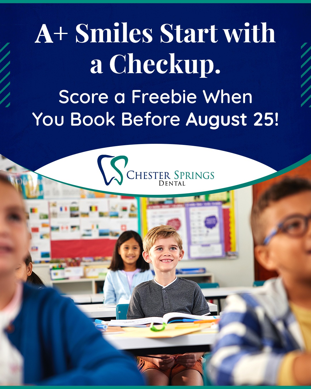 Make the honor roll and the healthy smile roll! 📚🦷
New student patients get a FREE electric toothbrush or sports mouthguard at their first visit.
📞 Schedule now: 610.524.9530
#BackToSchool #FreeElectricToothbrush #ChesterSpringsDental #BackToSchoolPrep #Exton #WestChesterDentist