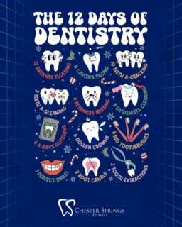 🎄 On the first day of Dentistry, my dentist gave to me… a bright and healthy smile! 😁
Join us as we count down 12 Days of Dentistry this holiday season—filled with tips, fun, and festive smiles!
👉 ChesterSpringsDental.com
#ChesterSpringsDental #12DaysOfDentistry #HolidaySmiles #ExtonDentist #MerryAndBright #HealthyTeeth #SmileJoy