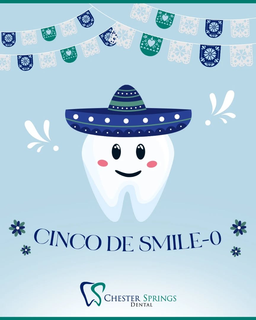 Taco ’bout a reason to smile! 🎉🌮

Happy Cinco de Mayo from all of us at Chester Springs Dental! We’re celebrating bright smiles, good vibes, and maybe a little chips & guac too. 😄

#CincoDeMayo #SmileFiesta #ChesterSpringsDental #ChesterSpringsSmiles #TacoBoutADentist ToothParty