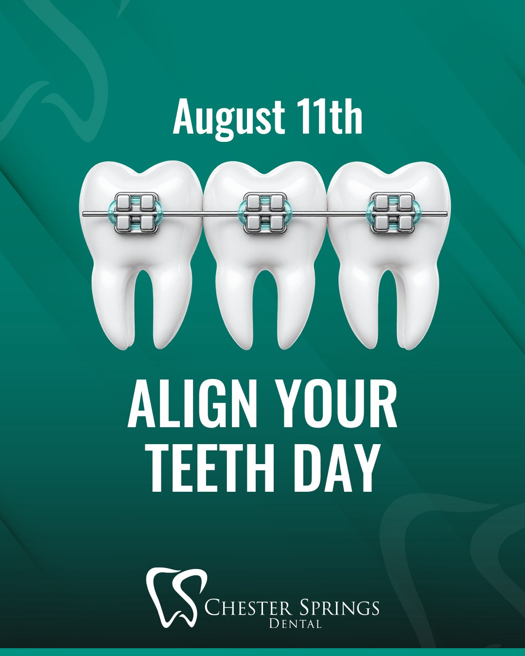 A confident smile starts with a confident bite.
Misaligned teeth aren't just a cosmetic thing — they can affect how you chew, speak, and even how easily you keep your teeth clean.
If it's been a while since your last check-in about alignment, today's your sign. 😁
ChesterSpringsDental.com | (610) 458-5858
#AlignYourTeethDay #ChesterSpringsDental #OrthodonticCare #SmileGoals #DentalHealth