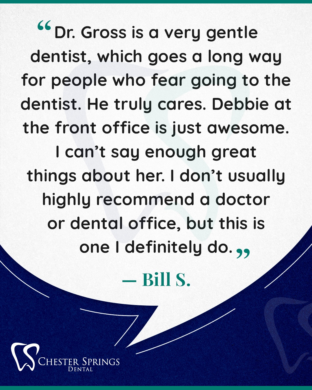 We believe feeling comfortable and cared for is just as important as the dental care itself. 

From a gentle approach in the chair to a warm welcome at the front desk, our goal is to create an experience where every patient feels heard, supported, and at ease. 

Looking for dental care that puts your comfort first? We’d love to welcome you! 

📞 (610) 458-5858
🌐 ChesterSpringsDental.com

#ChesterSpringsDental #PatientTestimonial #GentleDentistry #CompassionateDentistry #DentalWellness #PatientCare