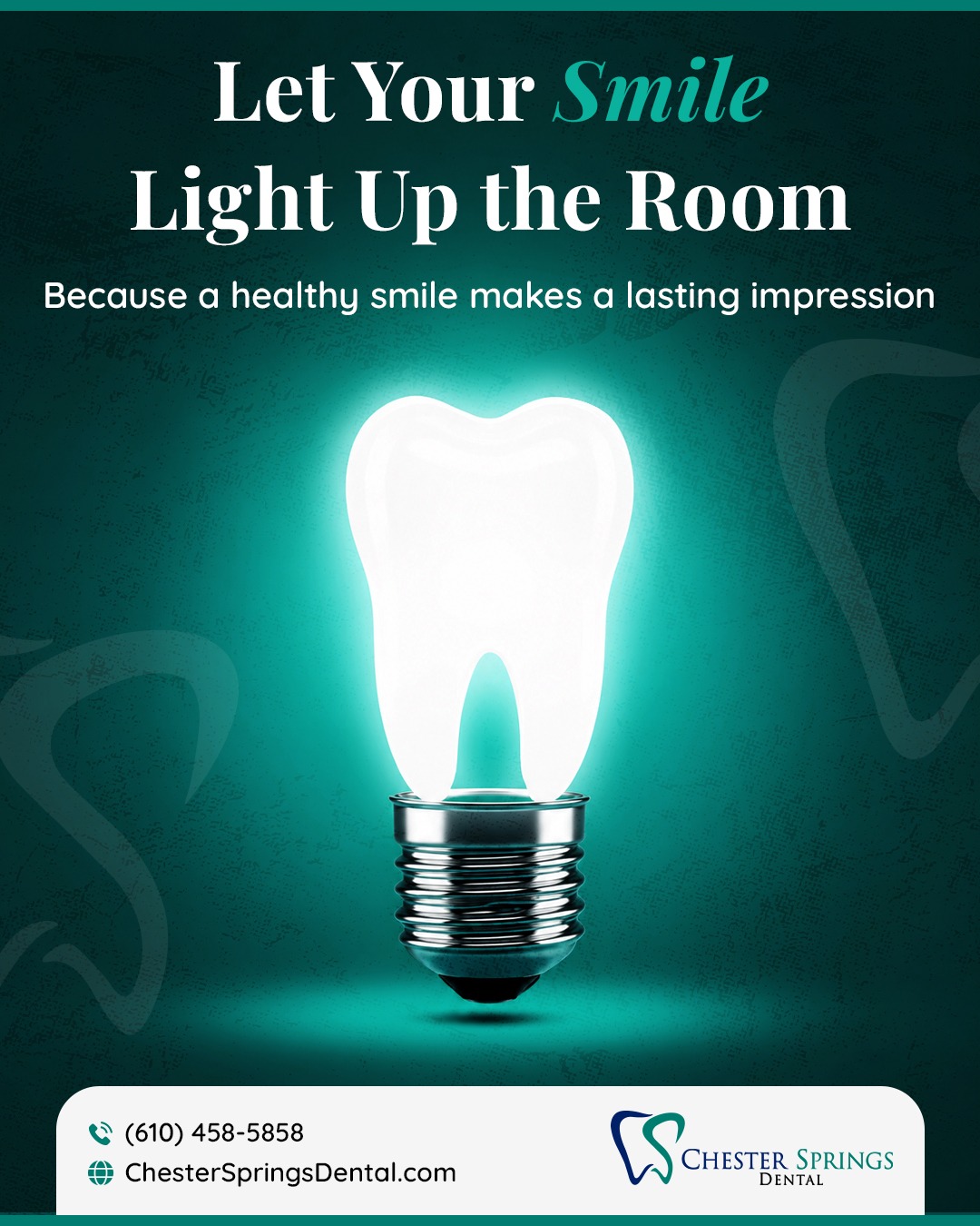 A healthy smile does more than look good—it can help you feel confident every time you walk into a room.

Keep your smile healthy, bright, and ready to shine. Schedule your next visit with Chester Springs Dental today!

📞 (610) 458-5858
🌐 ChesterSpringsDental.com

#ChesterSpringsDental #HealthySmile #DentalHealth #PreventiveDentistry #SmileConfidence