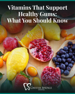 Your gums play a bigger role in your overall health than you might think—and the right nutrients can make all the difference.

From strengthening tissue to reducing inflammation, certain vitamins are key to keeping your smile healthy and strong. Want to know which ones matter most and how to get them?

👉 Read the full article in our website, link in bio.

#ChesterSpringsDental #GumHealth #OralHealthTips #HealthySmiles #DentalCare