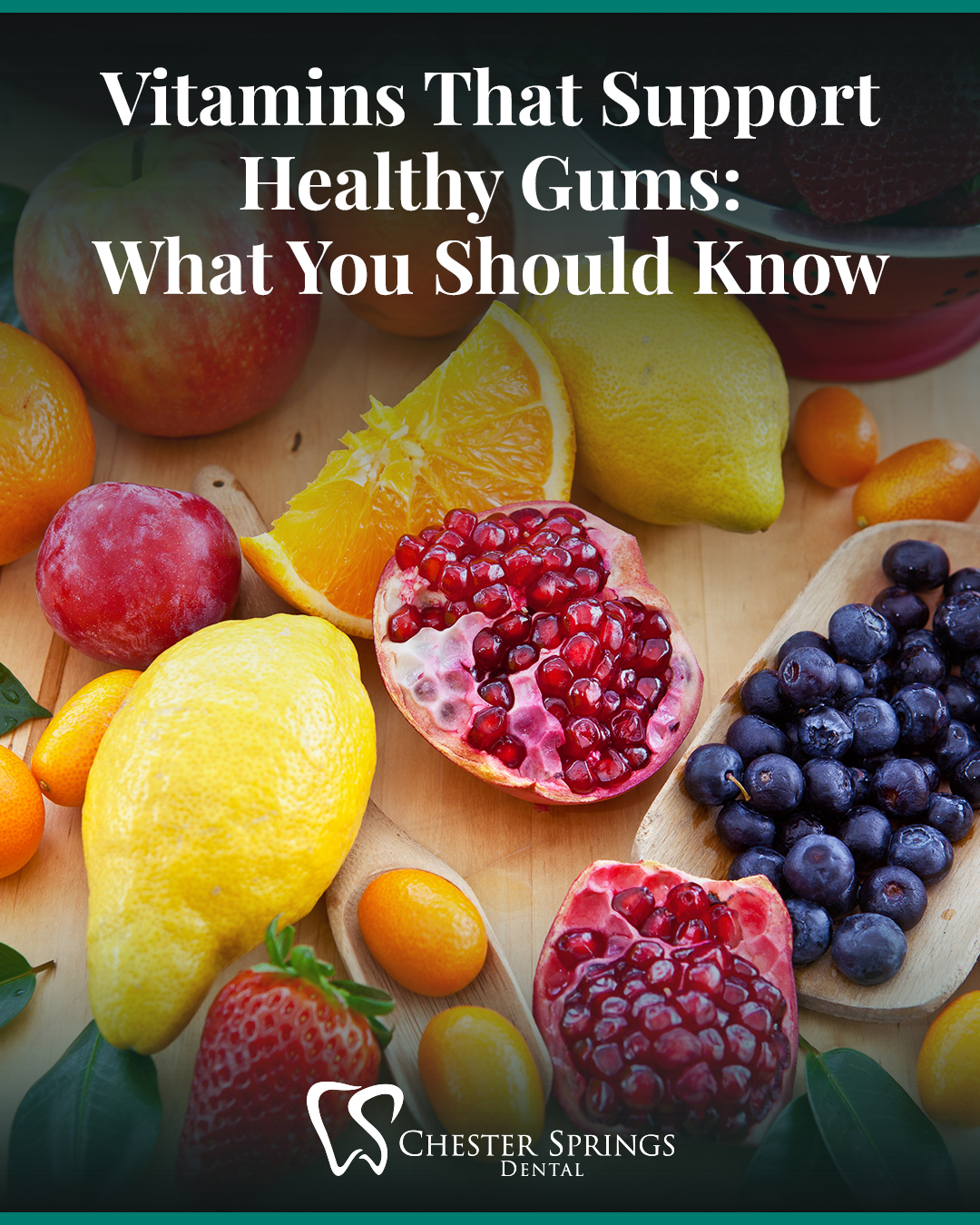 Your gums play a bigger role in your overall health than you might think—and the right nutrients can make all the difference.

From strengthening tissue to reducing inflammation, certain vitamins are key to keeping your smile healthy and strong. Want to know which ones matter most and how to get them?

👉 Read the full article in our website, link in bio.

#ChesterSpringsDental #GumHealth #OralHealthTips #HealthySmiles #DentalCare
