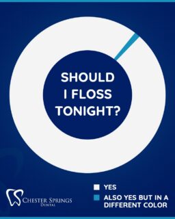 Flossing might seem like a small step in your nightly routine, but it plays a big role in protecting your smile. By cleaning between your teeth where your toothbrush can’t reach, you help prevent plaque buildup, cavities, and gum disease.

A healthy smile starts with consistent habits—and regular dental checkups help keep everything on track. Ready to give your smile the care it deserves? Schedule your appointment with our team today!

ChesterSpringsDental.com

#ChesterSpringsDental #FlossDaily #HealthySmile #OralHealthMatters #DentalCare #FamilyDentistry #ExtonPA #SmileHealthy #GumHealth #DentalTips